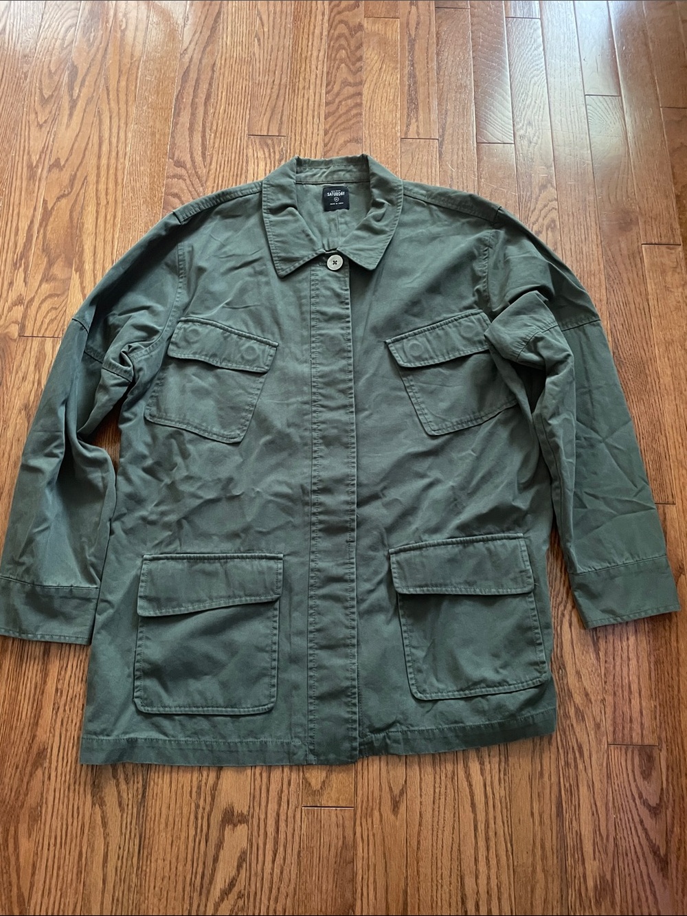 Kate Spade Saturday Olive Green Utility Jacket Women’s Sz XL